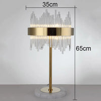 Applique murale LED en cristal doré de style moderne