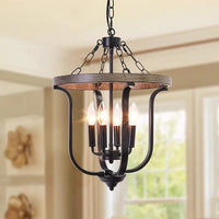 Lustre en fer américain moderne - Éclairage de bougie rétro