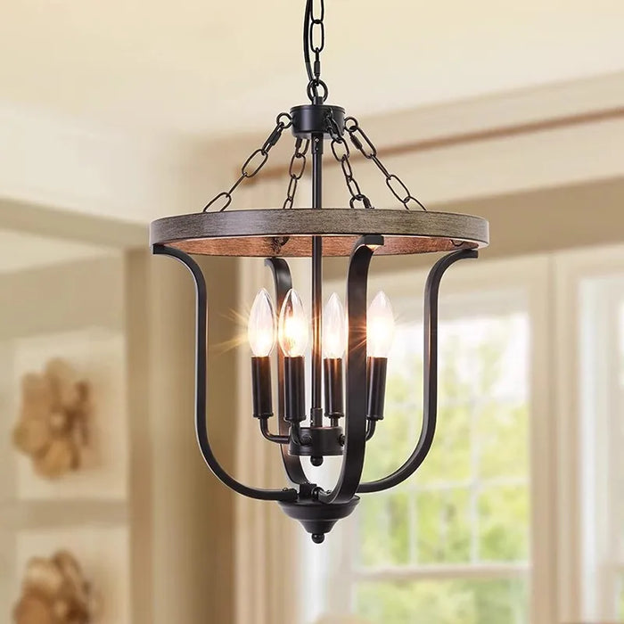 Lustre en fer américain moderne - Éclairage de bougie rétro