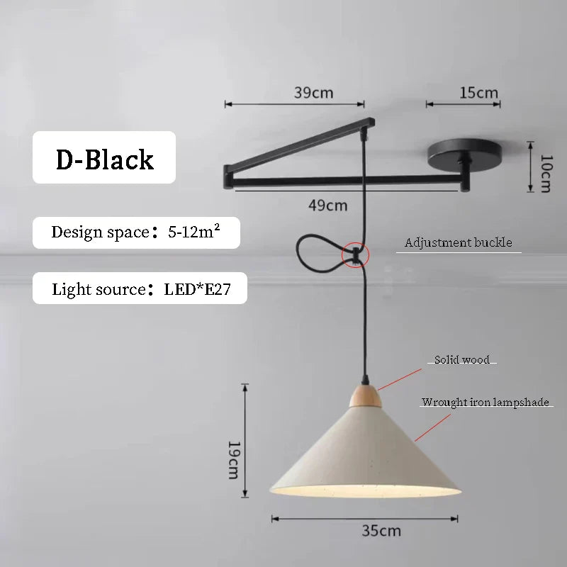 Lustres à bascule LED pour table à manger nordique