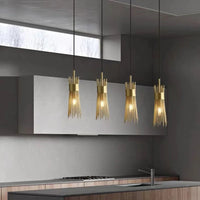 Lustre en Cuivre Lumineux LED pour une Décoration Maison Créative