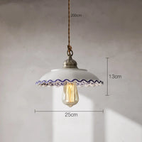 Suspension Fleur Vintage Style Loft en Céramique