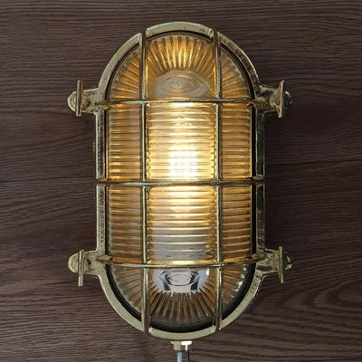 Applique Murale Nordique Cuivre Vintage en Verre Extérieur IP44 LED Étanche Salle de Bain Miroir Escalier Lumière Loft Style Wandlamp - Édition Exclusive