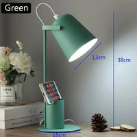 Lampe de Table LED Nordique avec Porte-stylo et Protection des Yeux