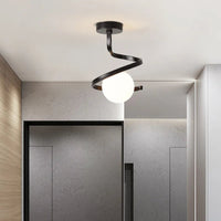 Plafonnier LED Nordique en Boule de Verre