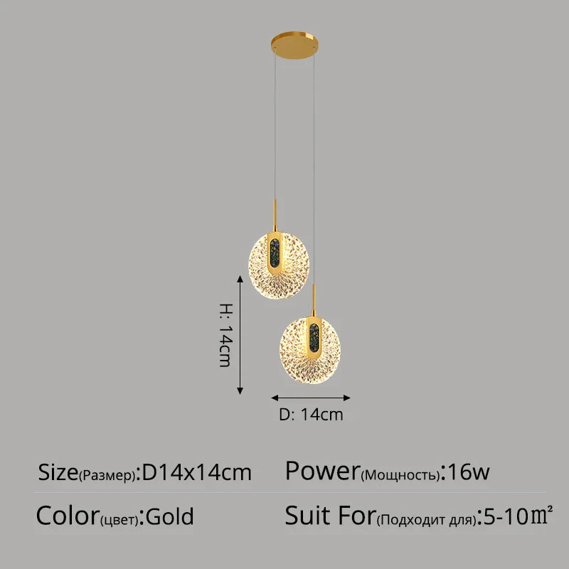 Lustre de luxe moderne à tête unique