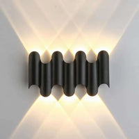 Applique Murale LED Lumière Extérieure Dorée IP65