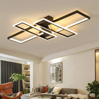 Plafonnier Led nordique moderne en aluminium blanc/noir avec télécommande.