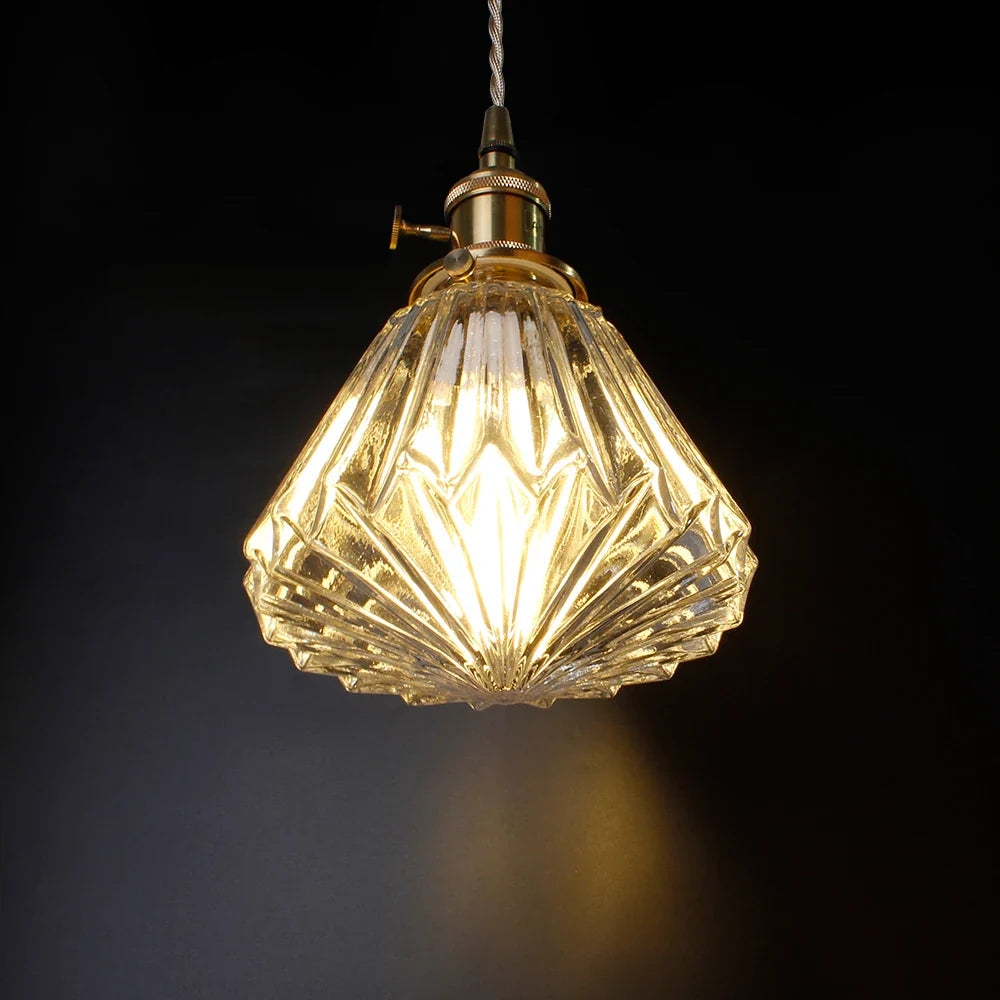 Suspension LED en verre moderne