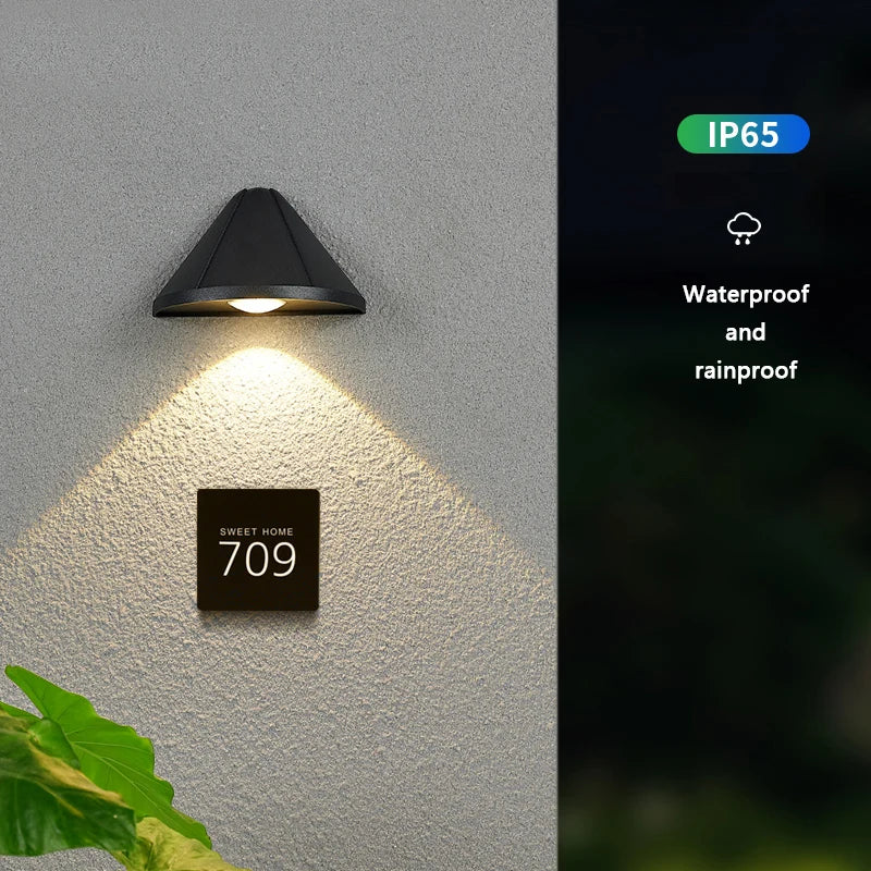 Applique murale LED étanche pour intérieur et extérieur, lumière IP65