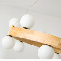 Lustre Nordic en bois rond - Design épuré