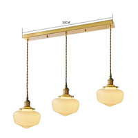 Suspension LED verre blanc.