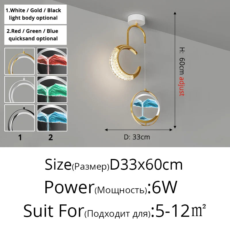 Lustre Nordique Moderne Minimaliste "Petits Sables Mouvants"