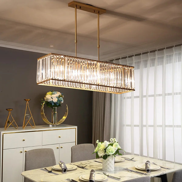 Lustre en cristal style américain moderne.