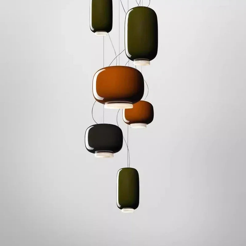 Suspension LED en verre au design scandinave contemporain