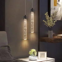 Lustre en cristal LED moderne pour hôtel et bar élégant