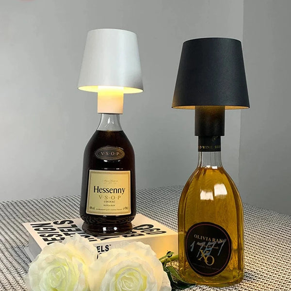 Lampe de table portable en forme de bouteille de vin LED amovible pour bar - Édition spéciale