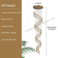 Suspension d'escalier en cristal Luxe & Élégance