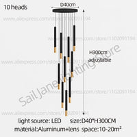Lustre LED Tubulaire Premium pour Éclairage Intérieur de Restaurant
