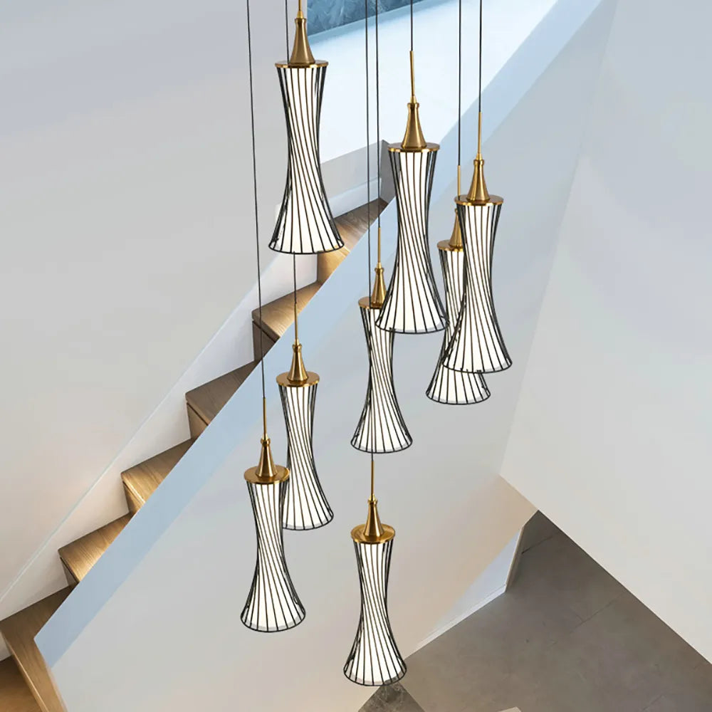 Lustre LED Escalier Fer Acrylique