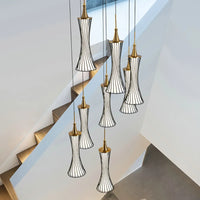 Lustre LED Escalier Fer Acrylique