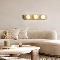 Applique murale en pierre naturelle et verre - Ampoule G4 