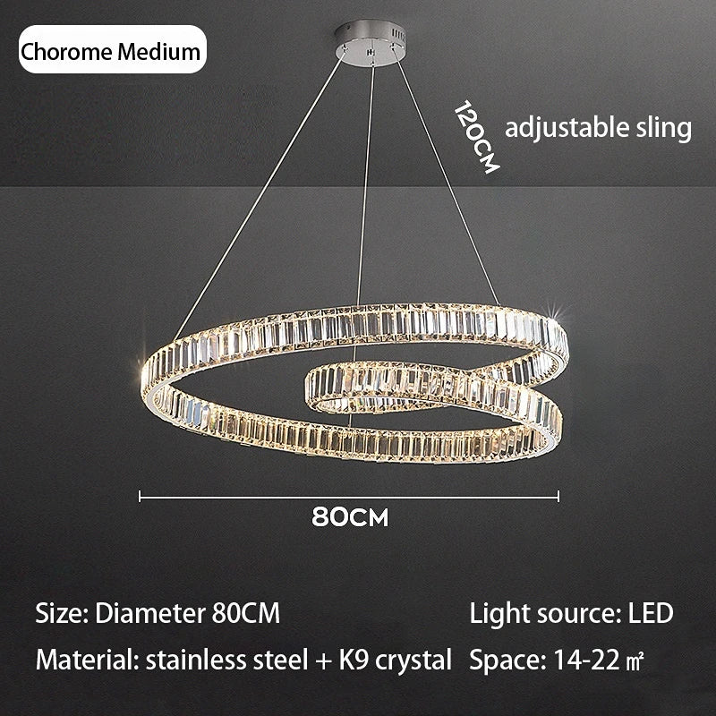 Suspension Cristal LED Luxe - Élégance et Style