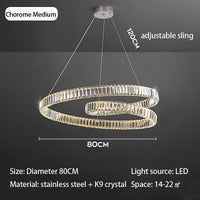 Suspension Cristal LED Luxe - Élégance et Style
