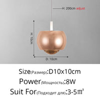 Suspension LED Minimaliste Nordique pour Bar et Restaurant Créatif