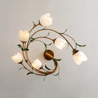 Plafonnier LED Fleurs en Verre Nordique "Viridiplantae"