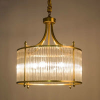 Lustre Moderne en Cuivre avec Tubes de Verre - 2 Modèles Exclusifs
