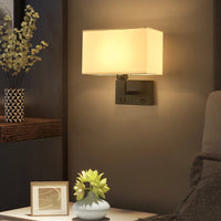 Applique murale Led de luxe avec abat-jour en tissu