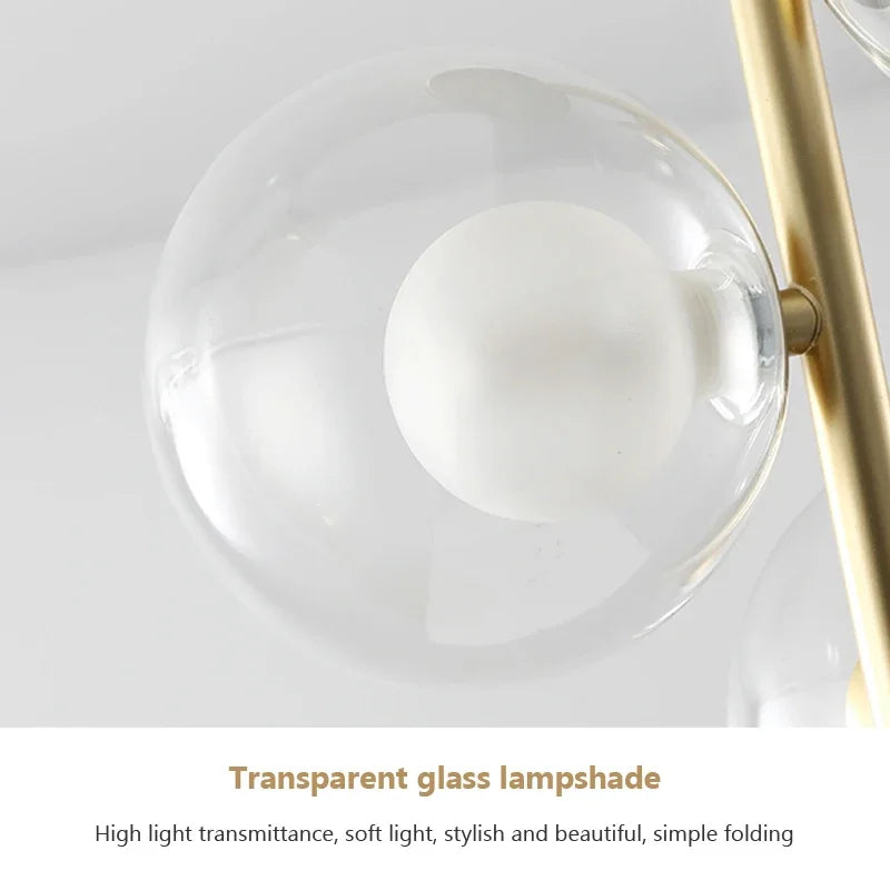 Lustre en verre pour éclairage de maison et de bar