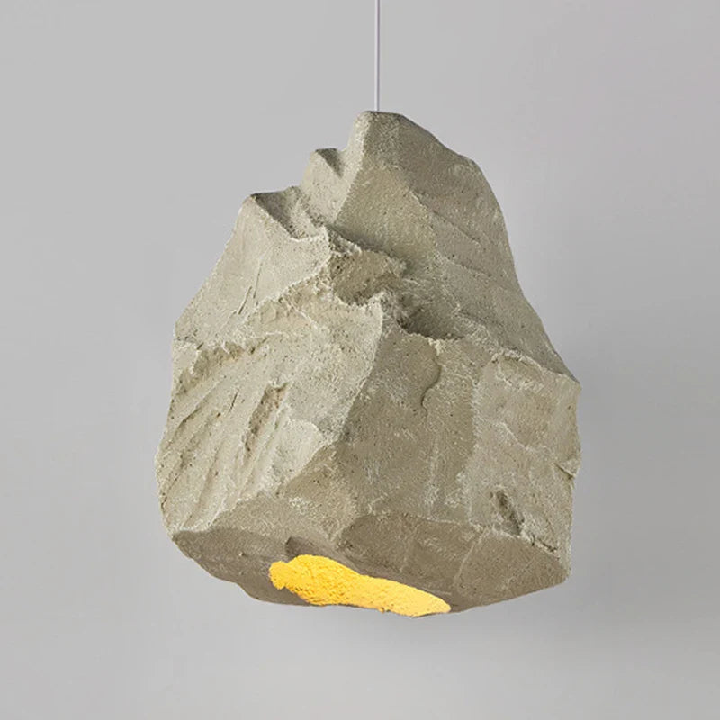 Suspension Design européen inspirée par l'imitation de pierre kaki pour une ambiance chambre japonaise Wabi Sabi.