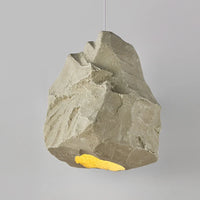 Suspension Design européen inspirée par l'imitation de pierre kaki pour une ambiance chambre japonaise Wabi Sabi.