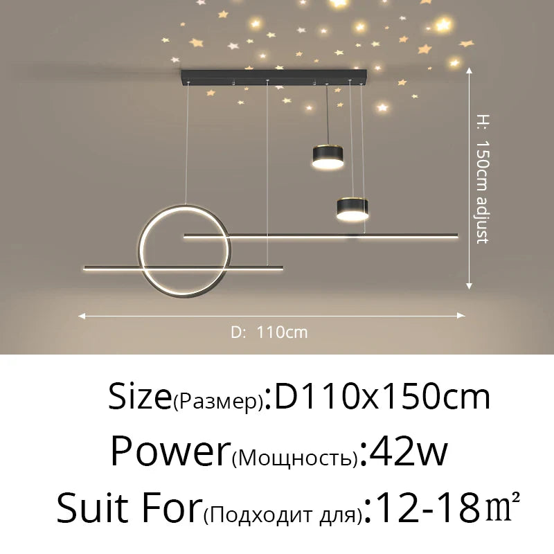 Style Nordique : Suspension LED Luminaire Abajur