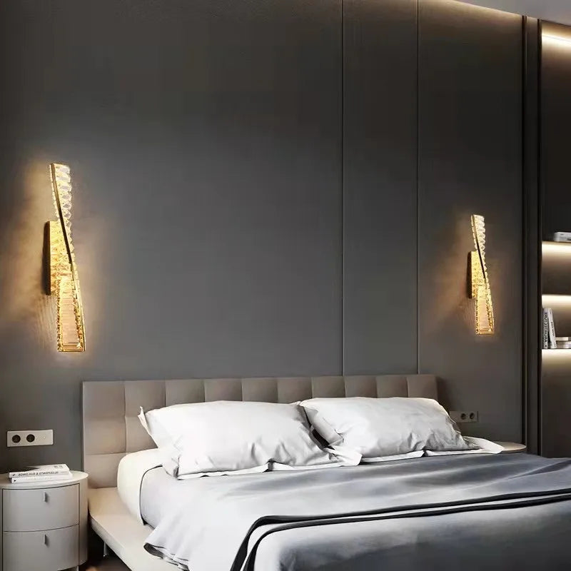 Applique murale en cristal torsadé Élégance Brillante