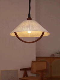Suspension en corde de chanvre bois style moderne avec cordon ajustable