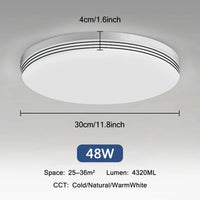 Plafonnier LED Ultra Mince - Forme Ronde & Carrée