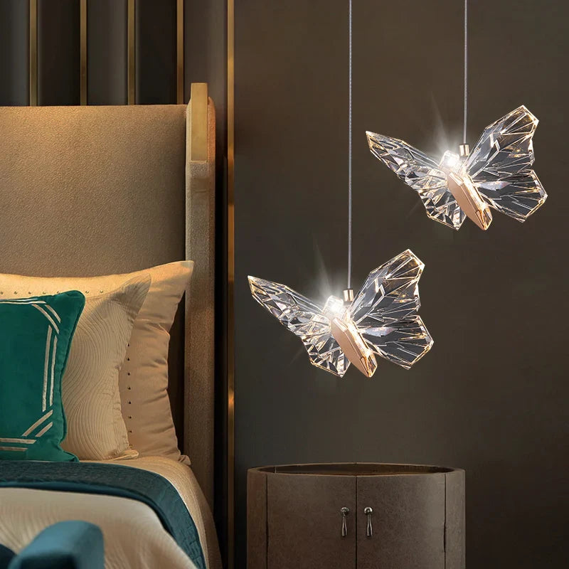 Suspension LED papillon design nordique moderne pour une décoration intérieure tendance
