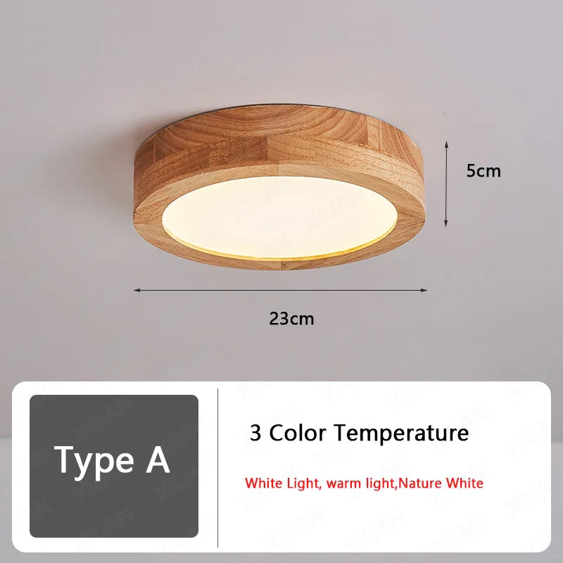 Plafonnier nordique en bois - Illuminaire LED
