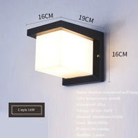 Applique murale LED étanche pour jardin en aluminium