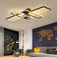 Plafonnier Led nordique moderne en aluminium blanc/noir avec télécommande.