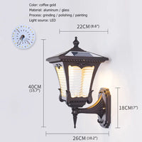 Applique murale solaire extérieur luminaire moderne LED étanche pour Patio, cour, porche, balcon, cour, Villa, allée