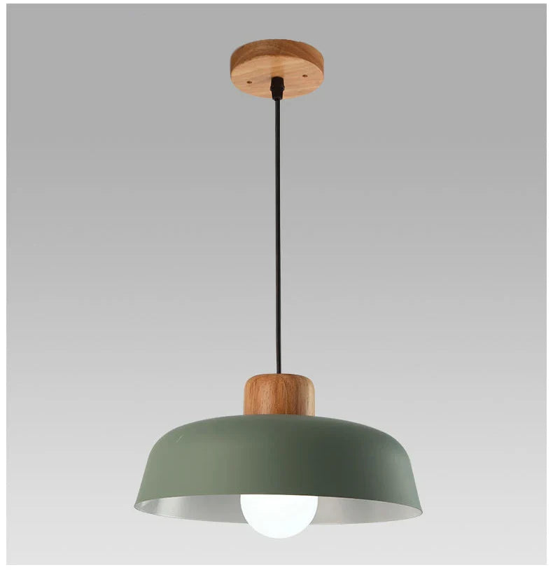 Suspension Luminaire LED Nordik Bois Abat-jour Aluminium - Déco Chic