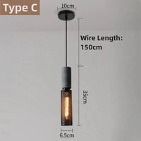 Lustre LED Loft en béton pour un éclairage stylé