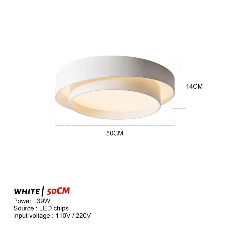 Plafonnier LED moderne circulaire avec télécommande - Marque XYZ