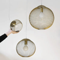 Suspension industrielle vintage LED en fer doré - Style Industriel