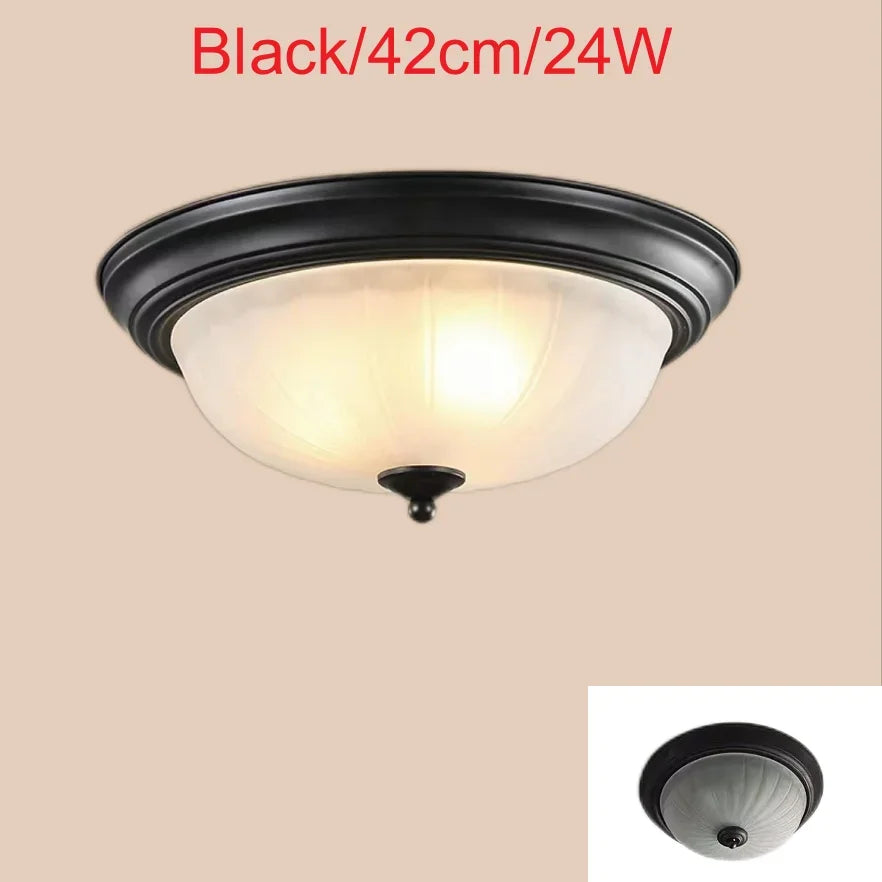 Plafonnier LUMIÈRE D'AMBIANCE LED rond or/noir/Bronze pour couloir salon cuisine
