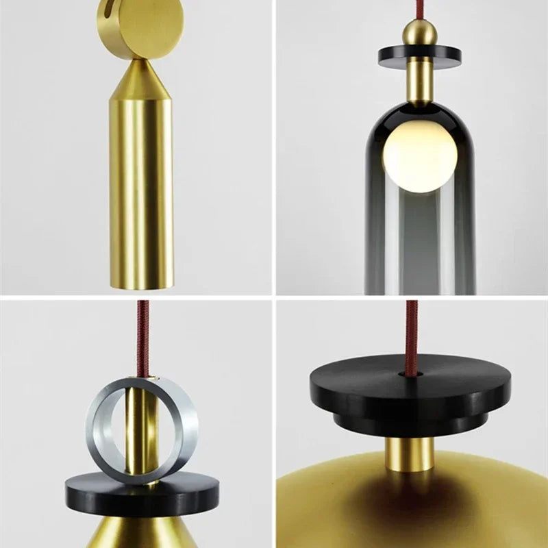 Suspension Design DIY Réglable Métal LED Décoratif